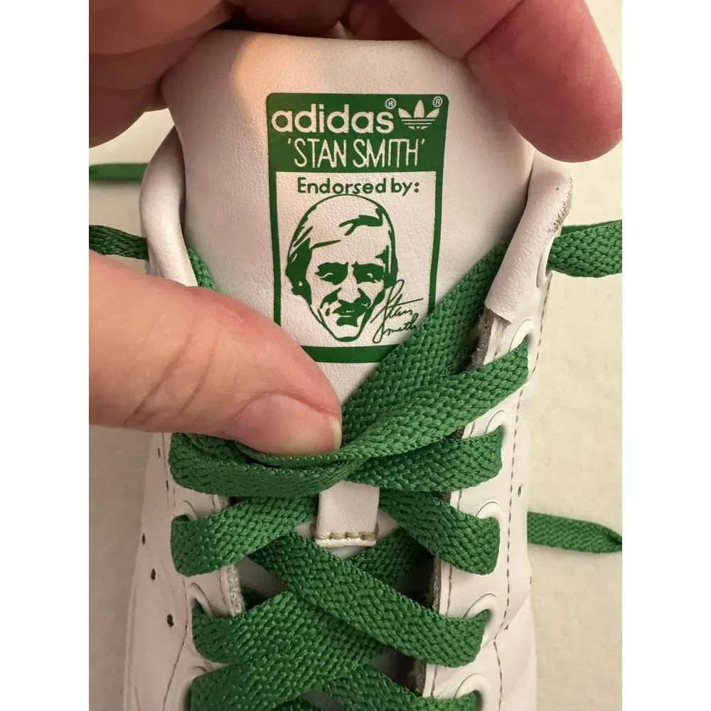 Adidas Men's Originals Stan Smith Leather Tennis Trainers White Green 7.5